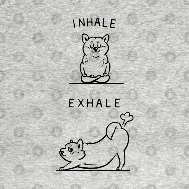 Inhale Exhale Shiba Inu by huebucket